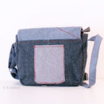 Sac à main Upcycling Printemps -Feuille dos