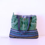 Sac à main upcycling Vers le bleu