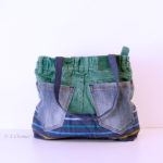 Sac à main upcycling Vers le bleu dos