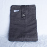 Housse tablette et iPad Upcycling Blue wave - dos