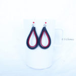 Boucles drop Upcycling - noir rouge