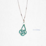 Collier noeud celtique upcycling zip