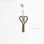 pendentif coeur upcycling zip