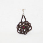 PE rosace marron upcycling zip
