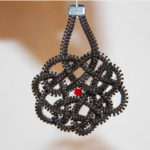 PE rosace marron upcycling zip