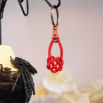 porte-clé mini zip rouge curseur
