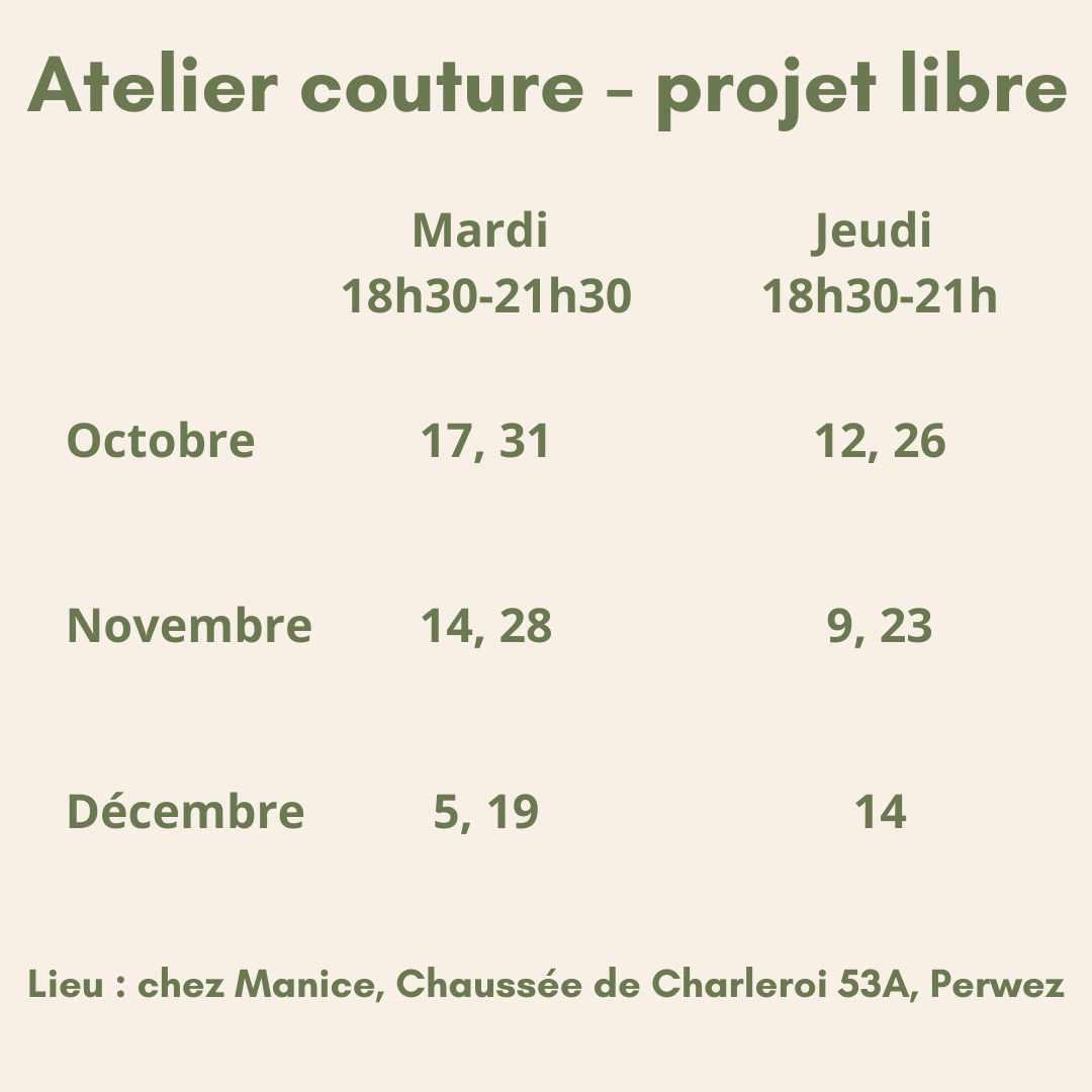 Ateliers - dates Q3-23