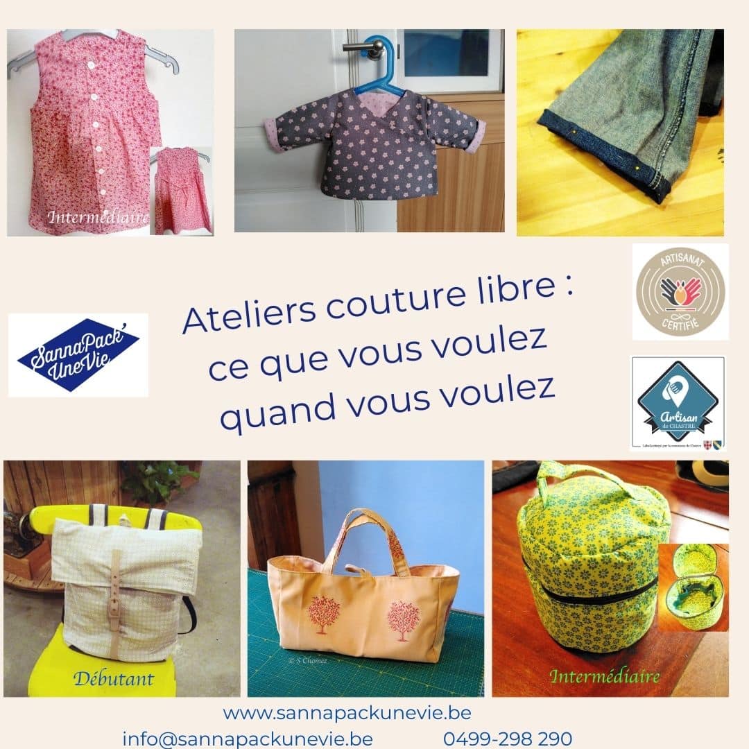 Examples de travaux faites à l'atelier couture